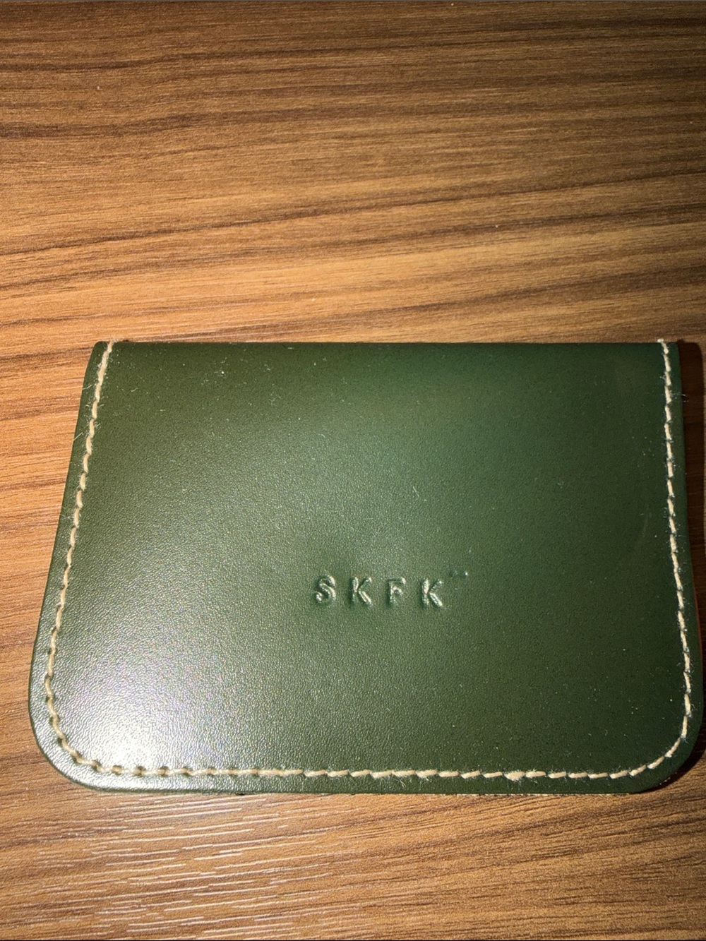 Skunkfunk Green Leather Card Wallet